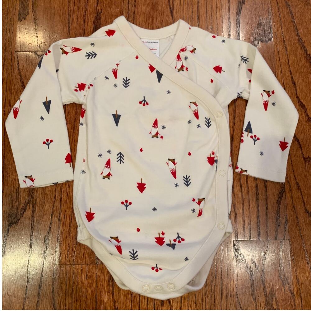 Hanna Andersson Baby Gnome Christmas Holiday Pajamas Onesie | 18-24 months